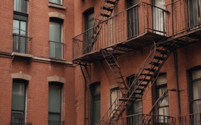 Проверка пожарных лестниц и ограждений в рамках мер пожарной безопасности